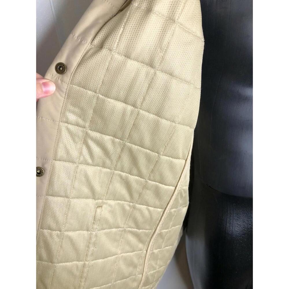 Beretta Sport Womens Quilted Coat Beige Thermore Insulated Cool Max Italy 12 - Picture 6 of 9